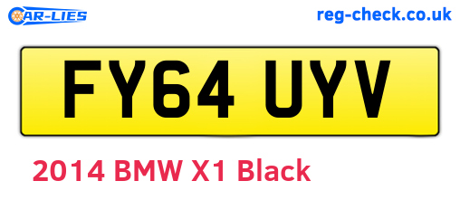 FY64UYV are the vehicle registration plates.