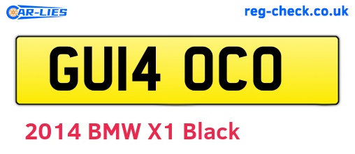 GU14OCO are the vehicle registration plates.