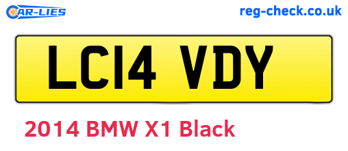 LC14VDY are the vehicle registration plates.