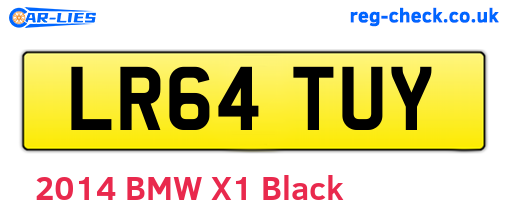LR64TUY are the vehicle registration plates.