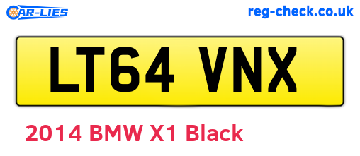 LT64VNX are the vehicle registration plates.