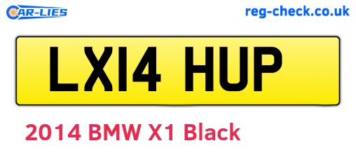 LX14HUP are the vehicle registration plates.