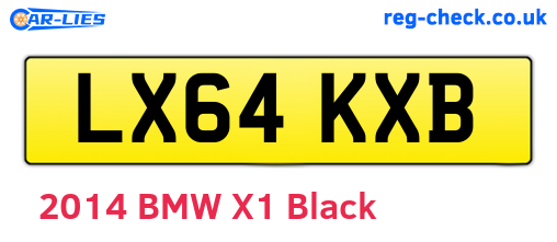 LX64KXB are the vehicle registration plates.