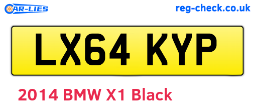 LX64KYP are the vehicle registration plates.