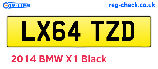 LX64TZD are the vehicle registration plates.