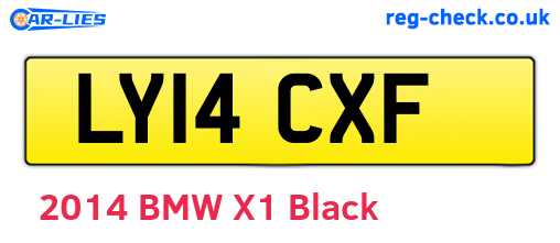 LY14CXF are the vehicle registration plates.