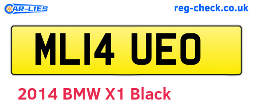 ML14UEO are the vehicle registration plates.