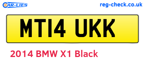 MT14UKK are the vehicle registration plates.