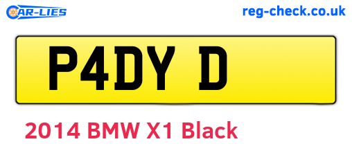 P4DYD are the vehicle registration plates.