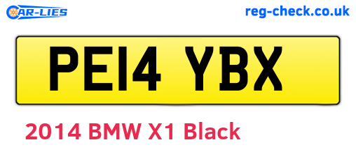 PE14YBX are the vehicle registration plates.