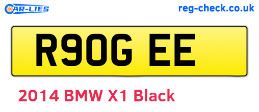 R90GEE are the vehicle registration plates.