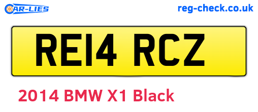 RE14RCZ are the vehicle registration plates.
