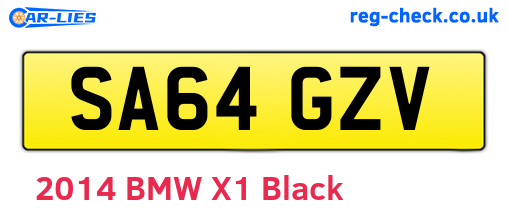 SA64GZV are the vehicle registration plates.