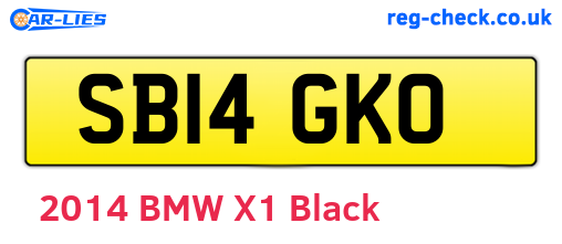 SB14GKO are the vehicle registration plates.