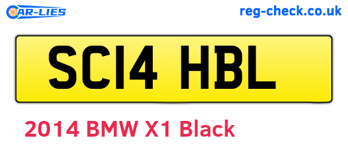 SC14HBL are the vehicle registration plates.