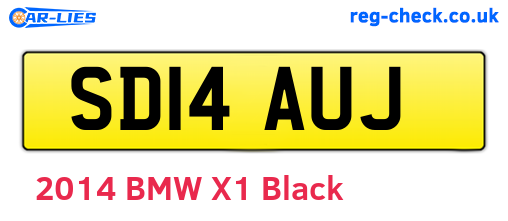 SD14AUJ are the vehicle registration plates.