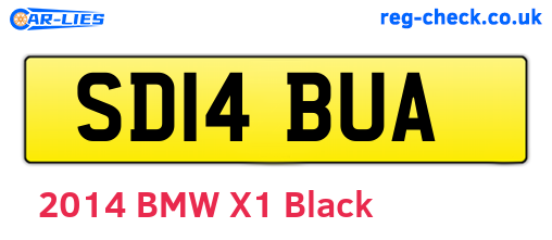 SD14BUA are the vehicle registration plates.