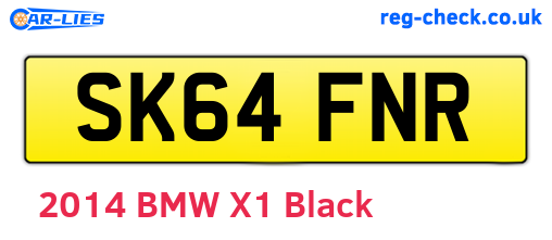 SK64FNR are the vehicle registration plates.