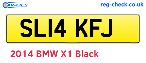 SL14KFJ are the vehicle registration plates.