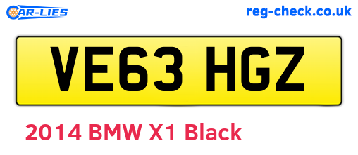 VE63HGZ are the vehicle registration plates.