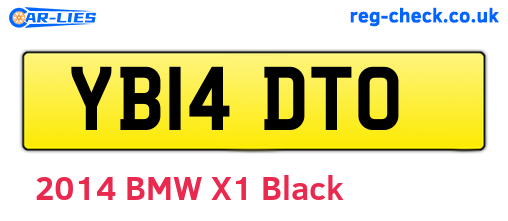 YB14DTO are the vehicle registration plates.