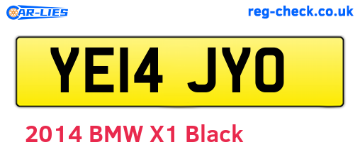 YE14JYO are the vehicle registration plates.