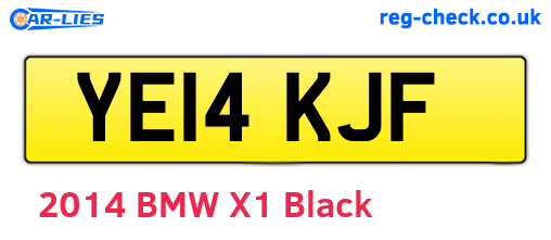 YE14KJF are the vehicle registration plates.