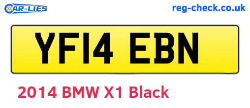 YF14EBN are the vehicle registration plates.