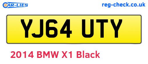 YJ64UTY are the vehicle registration plates.