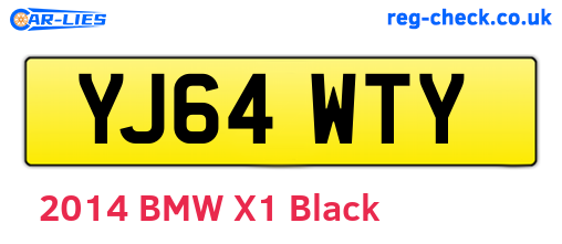 YJ64WTY are the vehicle registration plates.