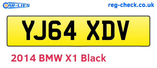 YJ64XDV are the vehicle registration plates.