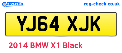 YJ64XJK are the vehicle registration plates.