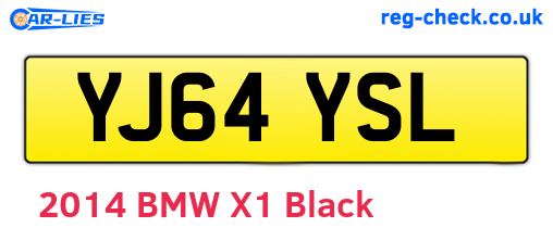 YJ64YSL are the vehicle registration plates.