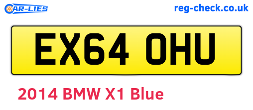 EX64OHU are the vehicle registration plates.