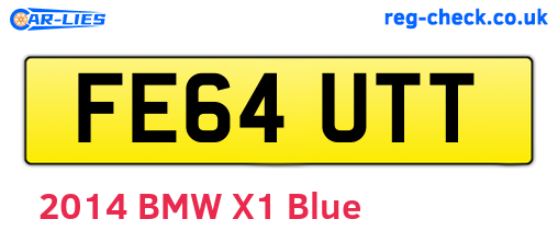 FE64UTT are the vehicle registration plates.