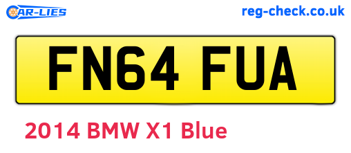 FN64FUA are the vehicle registration plates.