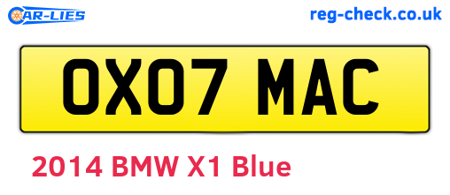OX07MAC are the vehicle registration plates.