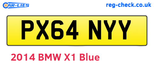 PX64NYY are the vehicle registration plates.