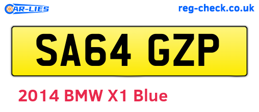 SA64GZP are the vehicle registration plates.