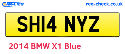SH14NYZ are the vehicle registration plates.