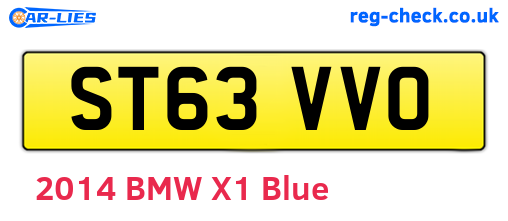 ST63VVO are the vehicle registration plates.