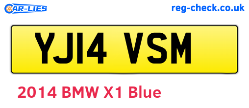 YJ14VSM are the vehicle registration plates.