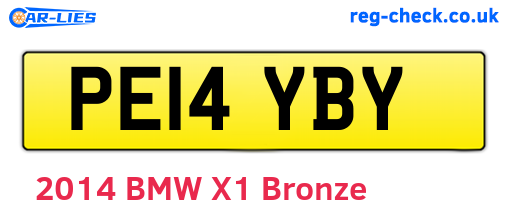 PE14YBY are the vehicle registration plates.