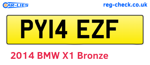 PY14EZF are the vehicle registration plates.