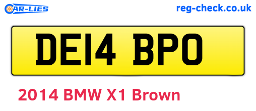 DE14BPO are the vehicle registration plates.