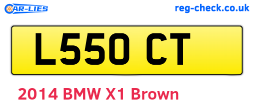 L55OCT are the vehicle registration plates.