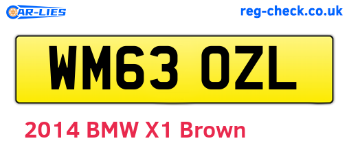 WM63OZL are the vehicle registration plates.