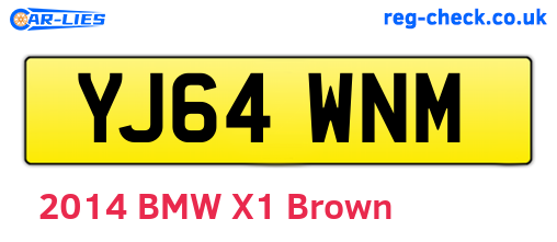 YJ64WNM are the vehicle registration plates.