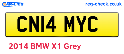 CN14MYC are the vehicle registration plates.
