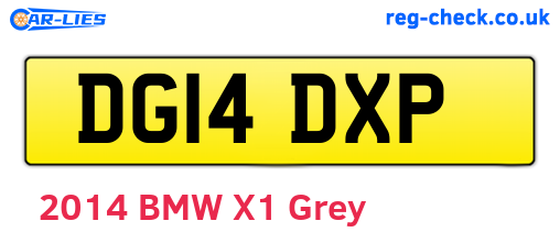 DG14DXP are the vehicle registration plates.
